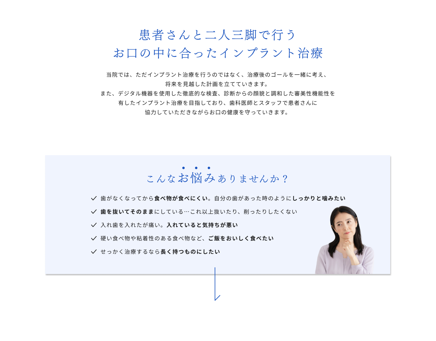 お口の中に合ったインプラント治療